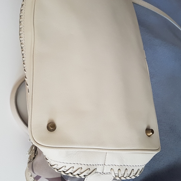 Burberry Smoked Check Coated Canvas Tassel Tote Bag - Picture 14 of 16